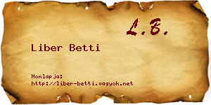 Liber Betti névjegykártya